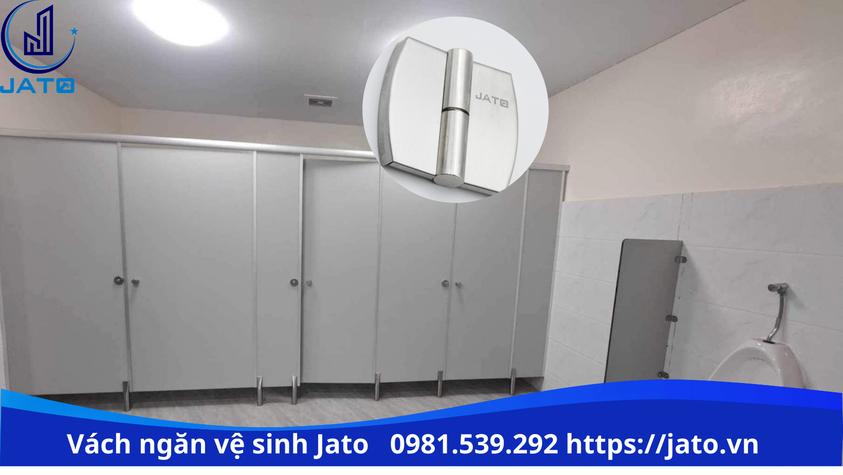 Hướng dẫn lắp đặt bản lề phân biệt cánh trái phải vách ngăn vệ sinh compact