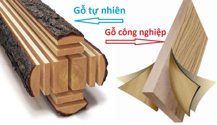so sánh gỗ tự nhiên và gỗ công nghiệp