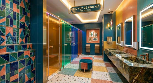 Tổng hợp mẫu vách ngăn vệ sinh trung tâm thương mại hiện đại, sang trọng